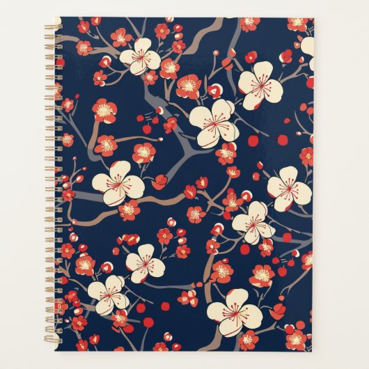 Elegantes Cherry Blossom Nahtloses Muster (10) Planer (Vorderseite)