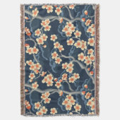 Elegantes Cherry Blossom Nahtloses Muster (11) Decke (Vorderseite Vertikal)