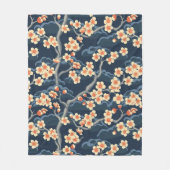 Elegantes Cherry Blossom Nahtloses Muster (11) Fleecedecke (Vorderseite)