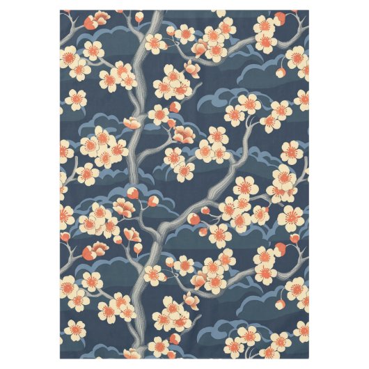 Elegantes Cherry Blossom Nahtloses Muster (11) Tischdecke (Vorderseite)