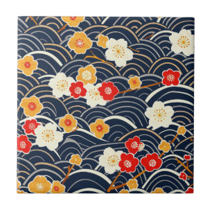 Elegantes Cherry Blossom Nahtloses Muster (12) Fliese