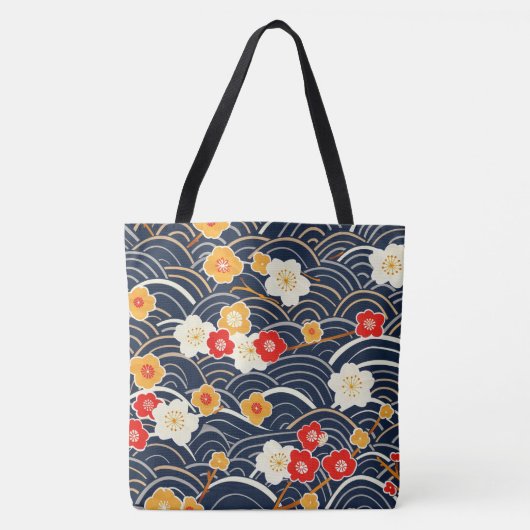 Elegantes Cherry Blossom Nahtloses Muster (12) Tasche (Vorderseite)