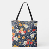 Elegantes Cherry Blossom Nahtloses Muster (12) Tasche (Rückseite)