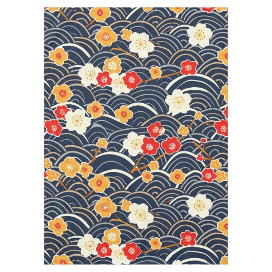 Elegantes Cherry Blossom Nahtloses Muster (12) Tischdecke (Vorderseite)