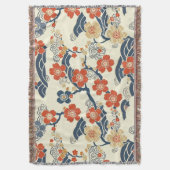 Elegantes Cherry Blossom Nahtloses Muster (14) Decke (Vorderseite Vertikal)