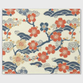 Elegantes Cherry Blossom Nahtloses Muster (14) Geschenkpapier (Flach)