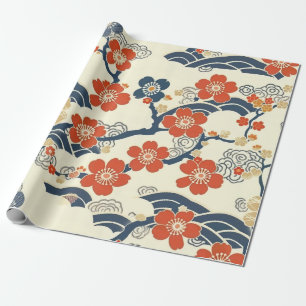 Elegantes Cherry Blossom Nahtloses Muster (14) Geschenkpapier