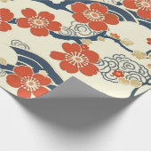 Elegantes Cherry Blossom Nahtloses Muster (14) Geschenkpapier (Ecke)