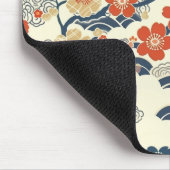 Elegantes Cherry Blossom Nahtloses Muster (14) Mousepad (Ecke)