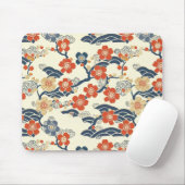 Elegantes Cherry Blossom Nahtloses Muster (14) Mousepad (Mit Mouse)