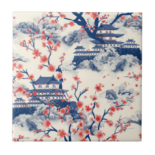 Elegantes Cherry Blossom Nahtloses Muster (15) Fliese