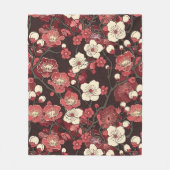 Elegantes Cherry Blossom Nahtloses Muster (16) Fleecedecke (Vorderseite)