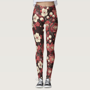 Elegantes Cherry Blossom Nahtloses Muster (16) Leggings