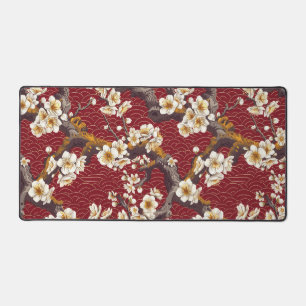 Elegantes Cherry Blossom Nahtloses Muster (17) Schreibtischunterlage
