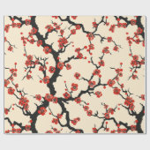 Elegantes Cherry Blossom Nahtloses Muster (1) Geschenkpapier (Flach)