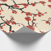 Elegantes Cherry Blossom Nahtloses Muster (1) Geschenkpapier (Ecke)