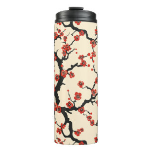 Elegantes Cherry Blossom Nahtloses Muster (1) Thermosbecher