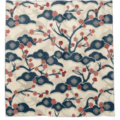 Elegantes Cherry Blossom Nahtloses Muster (2) Duschvorhang (Vorderseite)