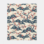 Elegantes Cherry Blossom Nahtloses Muster (2) Fleecedecke (Vorderseite)