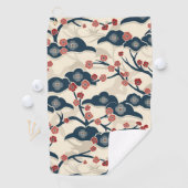 Elegantes Cherry Blossom Nahtloses Muster (2) Golfhandtuch (Insitu)