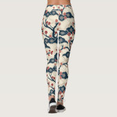Elegantes Cherry Blossom Nahtloses Muster (2) Leggings (Rückseite)