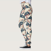 Elegantes Cherry Blossom Nahtloses Muster (2) Leggings (Links)