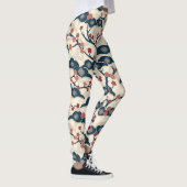 Elegantes Cherry Blossom Nahtloses Muster (2) Leggings (Rechts)