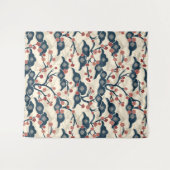 Elegantes Cherry Blossom Nahtloses Muster (2) Wandteppich (Vorderseite (Horizontal))
