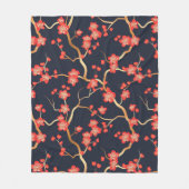 Elegantes Cherry Blossom Nahtloses Muster (3) Fleecedecke (Vorderseite)