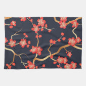 Elegantes Cherry Blossom Nahtloses Muster (3) Geschirrtuch (Horizontal)