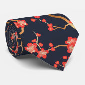 Elegantes Cherry Blossom Nahtloses Muster (3) Krawatte (Gerollt)