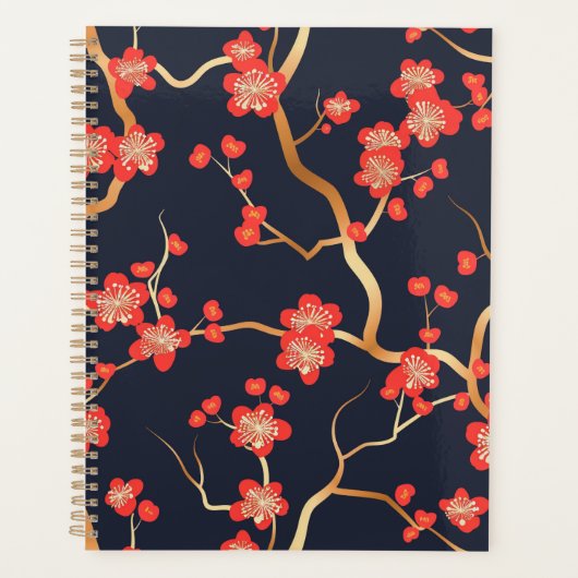 Elegantes Cherry Blossom Nahtloses Muster (3) Planer (Vorderseite)