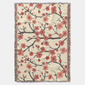 Elegantes Cherry Blossom Nahtloses Muster (4) Decke (Vorderseite Vertikal)