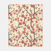 Elegantes Cherry Blossom Nahtloses Muster (4) Fleecedecke (Vorderseite)