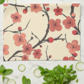 Elegantes Cherry Blossom Nahtloses Muster (4) Geschirrtuch (Gefaltet)