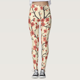 Elegantes Cherry Blossom Nahtloses Muster (4) Leggings