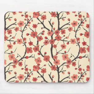 Elegantes Cherry Blossom Nahtloses Muster (4) Mousepad