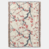 Elegantes Cherry Blossom Nahtloses Muster (5) Decke (Vorderseite Vertikal)