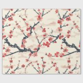 Elegantes Cherry Blossom Nahtloses Muster (5) Geschenkpapier (Flach)