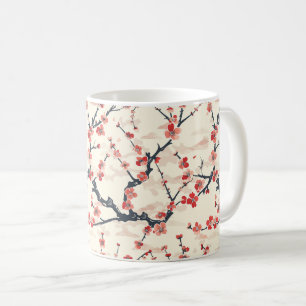 Elegantes Cherry Blossom Nahtloses Muster (5) Kaffeetasse