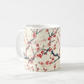 Elegantes Cherry Blossom Nahtloses Muster (5) Kaffeetasse (Vorderseite Links)