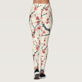 Elegantes Cherry Blossom Nahtloses Muster (5) Leggings (Rückseite)