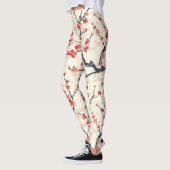 Elegantes Cherry Blossom Nahtloses Muster (5) Leggings (Links)
