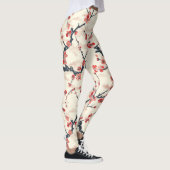 Elegantes Cherry Blossom Nahtloses Muster (5) Leggings (Rechts)