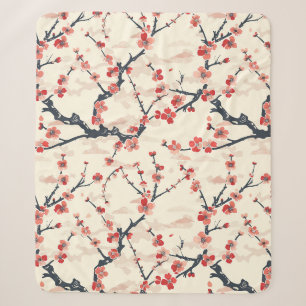 Elegantes Cherry Blossom Nahtloses Muster (5) Sherpadecke