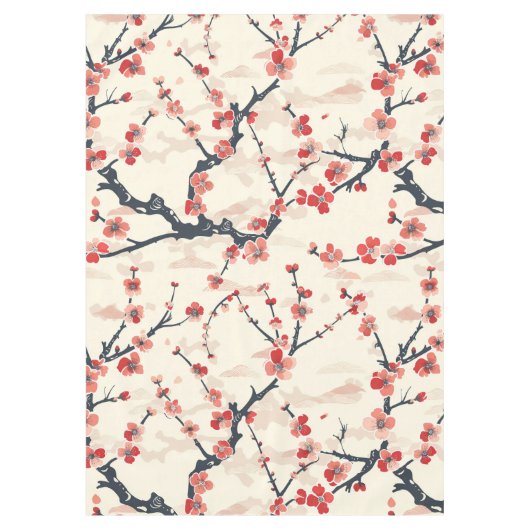 Elegantes Cherry Blossom Nahtloses Muster (5) Tischdecke (Vorderseite)
