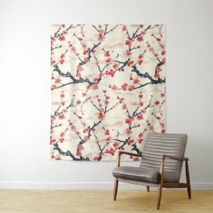 Elegantes Cherry Blossom Nahtloses Muster (5) Wandteppich
