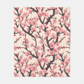 Elegantes Cherry Blossom Nahtloses Muster (6) Fleecedecke (Vorderseite)