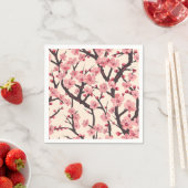 Elegantes Cherry Blossom Nahtloses Muster (6) Serviette (Beispiel)