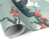 Elegantes Cherry Blossom Nahtloses Muster (7) Geschenkpapier (Rolleneckpunkt)